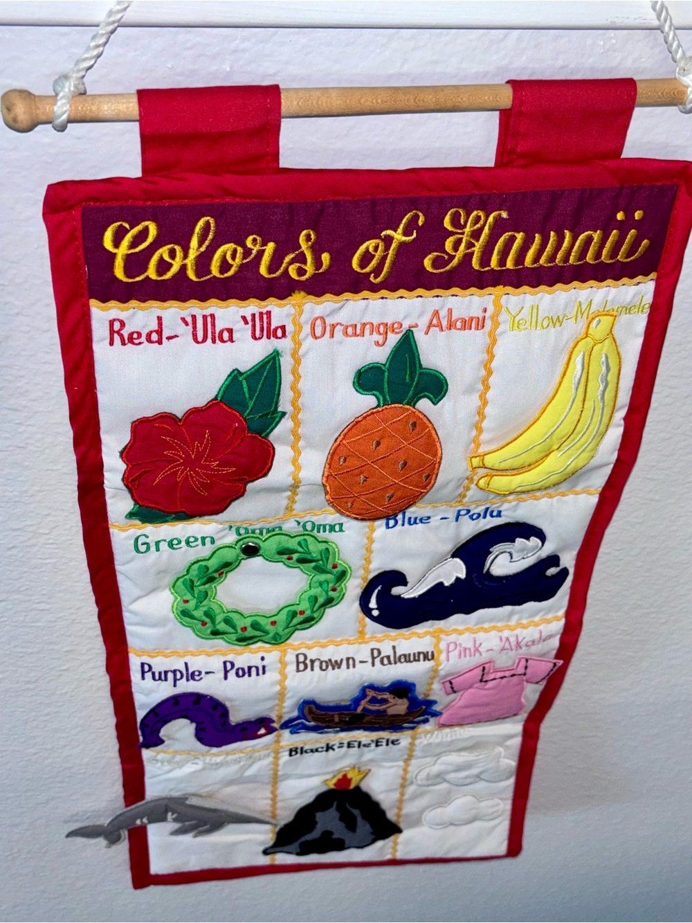 Hawaiian Educational Wall Hanging Tapestry